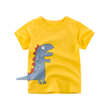 Brand Children's Short-sleeved T-shirt Summer Thin Cartoon Dinosaur T-shirt 2-8y Baby Boys Thin Underwear Kids Cute Tops Outwear 2024 - buy cheap