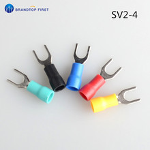 SV2-3/4/5/6 Furcate Cable Wire Connector 100PCS/Pack Furcate Pre-Insulating Fork Spade 16~14AWG Wire Crimp Terminals 2024 - buy cheap