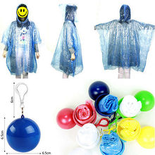 2019 New Unisex Raincoat Disposable Portable Rain Jacket Poncho Rainwear Keyring Ball Raincoats 2024 - buy cheap