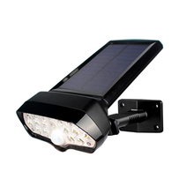 Luminária solar led com sensor de movimento pir, lâmpada movida à luz solar à prova d'água, holofote de parede, área externa, led, alimentado por sol 2024 - compre barato