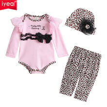 IYEAL High Quality New Arrival  Fashion Baby Clothes Set Autumn Suit For Newborn Baby Romper+Pant+Cap 3 Pcs Clothing Sets 2024 - buy cheap