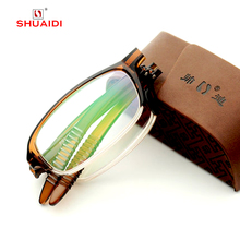 SHUAI DI = gafas de lectura ultraligeras Tr90 para hombre y mujer, anteojos de lectura portátiles antideslizantes, plegables, de media llanta, color marrón + 0,5 + 0,75 + 1 a + 6 2024 - compra barato