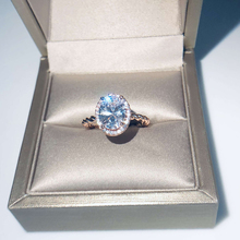 Женское кольцо из розового золота, с белым цирконом 2024 - купить недорого