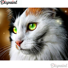 Pintura de desenho completa quadrada/broca redonda 5d diy pintura de diamante "animal gato" bordado ponto de cruz 3d decoração de casa a11249 2024 - compre barato