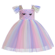 2020 Summer Children Baby Girls Sequin Tutu Princess Toddler Girls Pageant Evening Party Dresses For Kids Costume 1 2 3 4 5 Year 2024 - buy cheap