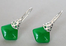 Lady's unique 925  natural green gem hook Earring Lovely Fine Nobility Lady's Women's Earrings 2024 - купить недорого