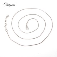 10pcs/lot Necklace Women Silver Snake Chains Necklace With Lobster Clasp Jewelry For Glass Living Locket Pendant Necklace Chains 2024 - buy cheap