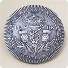 1808 Scotland Retro Pattern Crown Pewter George III COPY COIN FREE SHIPPING 2024 - buy cheap
