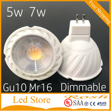 5W 7W led dimmable spot lights lamp Gu10 / E27 E11 / MR16 / AC90-260V +12v Led cob Light Bulbs Warm/Cool White 60Angle CE UL SAA 2024 - buy cheap