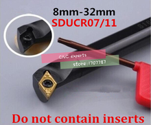 Herramientas de torneado CNC de mano derecha/izquierda, 1 Uds., 8mm, 10mm, 12mm, 14mm, 16mm, 20mm, 25mm, 32mm, SDUCR07, SDUCR11, SDUCL07, SDUCL11 2024 - compra barato