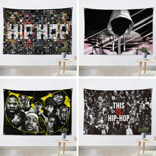 Хип-хоп Музыка американская поп граффити культура потертый шик рок плакат флаг баннер гобелен Ткань Арт Бар Кафе Декор для спальни 2024 - купить недорого