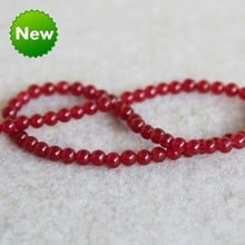 (Min Order1) 4mm Fashion Natural Dark Red Chalcedony Beads Round DIY Stone Loose Beads 15inch Jewelry Making Design Wholesale 2024 - buy cheap