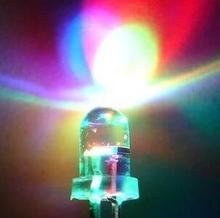 50 шт. 5 мм 4 контакта RGB светодиодный общий анод трехцветные светоизлучающие диоды рассеянный туман прозрачный 2024 - купить недорого
