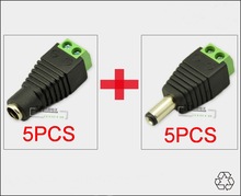 10pcs High quality DC Power Jack Adapter Connector Plug Male / Female 2.1mm 5.5mm For LED Strips Light 2024 - buy cheap