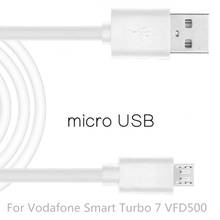 Кабель micro usb быстрой зарядки мобильного телефона usb для vodafone smart turbo 7 vfd500 android кабель зарядного устройства 1 m синхронизации данных кабель белый 2024 - купить недорого