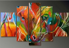 Handmade Picture On Canvas Colours Horse Oil Painting No Frame For Living Room Wall Art Abstract Aminal Pictures Hang Paintings 2024 - buy cheap