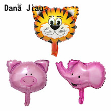Mini elephant/pig/tiger kids foil balloons cute animal balloon birthday party decoration air ball holiday childrens' toy 2024 - buy cheap