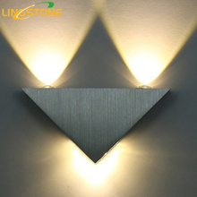 Modern Led Wall Lamp 3W Aluminum Body Triangle Wall Light For Bedroom Home Lighting Luminaire Bathroom Light Fixture Wall Sconce 2024 - buy cheap