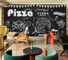 Wellyu-papel tapiz personalizado 3d, murales de fotos, tiza, pintado a mano, pastel de pizza, sala de estar, dormitorio, TV, pintura decorativa, papel tapiz 3d 2024 - compra barato