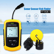 Lucky Sonar-Localizador de peces portátil, FF1108-1 de alarma de 100M, Sensor de Sonar LCD, transductor de ecosonda más profundo para señuelo de pesca 2024 - compra barato