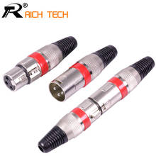 1set Male&Female Professional 3PIN XLR connector Microphone plug MIC wire connector 7 colors available 2024 - buy cheap