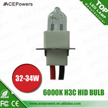 Free Shipping 2014 Super AC 12V 32-34W Universal Car HID Bulb H3C 6000K Short Bulbs Xenon Bulb Super Quality H3C Headlighting 2024 - buy cheap