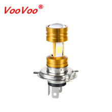 VooVoo H4 LED COB Motorcycle Headlight Bulb HS1 LED Lamp with Lens 1080LM 6500K White High Power Super Bright Moto Scooter Light 2024 - buy cheap