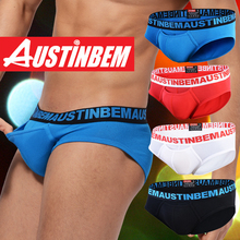 Free shipping!High quality brand AUSTINBEM solid briefs Man 3 d shorts underwear men sexy soft cotton pants men's gay underwear 2024 - buy cheap