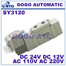 SMC type solenoid valve SY3120 220V 110V 24V 12V electromagnetic valve pneumatic component 2 position single M5 Thread piping 2024 - buy cheap