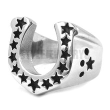 Wholesale Classic U-Shaped Ring Stainless Steel Jewelry Cross Ring SWR0028B 2024 - buy cheap