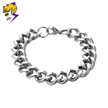 Hiphop Men's Bracelet Silver Stainless Steel Chain Bracelets Women Links Chains Cuban Bracelet Bangle Stylish Jewelry 2024 - buy cheap