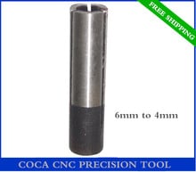 6mm to 4mm,Free shipping,10pcs/lot CNC Computer engraving machine Conversion Tools for end mill and end milling router bit 2024 - buy cheap