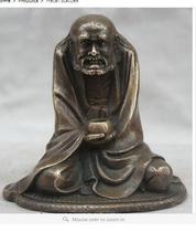 Art Bronze home decoration Folk Culture Brass Elaborate Buddhism Copper Arhat Damo Bodhidharma Dharma Buddha Statue sculpture 2024 - buy cheap