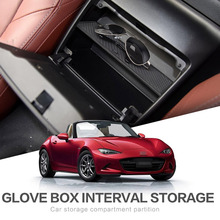 For MAZDA MX-5 RF MIATA 2015-2019 Car Glove Box Interval Storage Console Tidying Box Black Central Storage Box 2024 - buy cheap