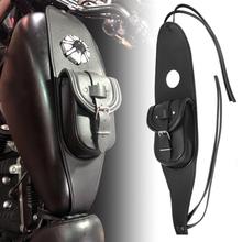 Мотоциклетный газовый топливный бак кожаная сумка для приборной панели центральный чехол черная кожаная сумка для Harley Sportster XL 883 1200 моделей 2024 - купить недорого