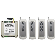 Controle remoto sem fio ac220v 250v 380v 2ch rf 1 * receptor + 4 * transmissor venezianas motor tubular porta de garagem tela de projeção