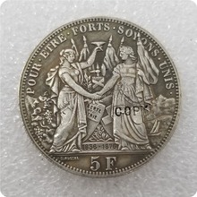 1876 suíça 5 franken tiro festival cópia moedas comemorativas-medalha de moedas réplicas moedas colecionáveis 2024 - compre barato