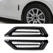 1 Pair Universal Car Styling Car Air Intake Flow Vent Fender Decoration Stickers Side Mesh Cover Hood Bonnet ABS New 2024 - buy cheap