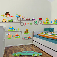 3D Vivid Broken Wall Decor Decals For Boys Bedroom Kids Room Cartoom Car Poster Mural Wall Stickers 2024 - buy cheap