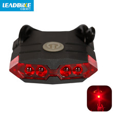 Leadbike задний фонарь для велосипеда, 4 светодиодный USB Перезаряжаемый MTB дорожный велосипедный задний светильник s, ночной безопасный предупреждающий велосипедный аксессуар 2024 - купить недорого