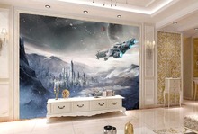 Space Wallpaper Mural for Living Room Sofa Backaground 3d Photo Mural 3d Wall Mural Wall paper 2024 - buy cheap