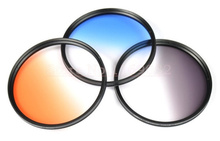 Filtro de lentes de 58mm, montaje de tornillo para filtro de lente de 58mm, Gradual, gris, azul y naranja, 3 uds./1 Juego 2024 - compra barato
