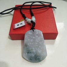 Colgante con diseño de pez verde claro en forma de dragón para hombre y mujer, collar de cuerda marrón tejido a mano, piedra natural tallada, precio de fábrica 2024 - compra barato