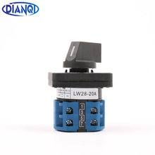 DIANQI lw28 changeover switch lw28-20 20a 380v Universal Changeover combination switch  3 position 2 knots 2024 - buy cheap