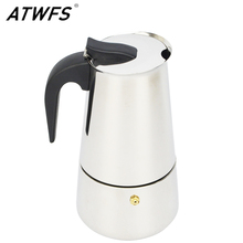 ATWFS High Quality 2/6 Cups Stainless Steel Coffee Maker Moka Pot Espresso Cups Latte Percolator Stove Top Espresso Pot 2024 - buy cheap