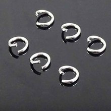 Anéis de pular abertos de aço inoxidável 100 tamanhos múltiplos, conexão de anéis divididos de tom de prata para colar diy, busca por fazer joias 2024 - compre barato