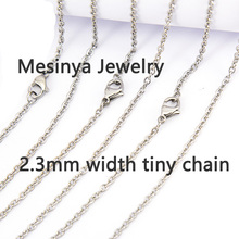 10pcs 2.3mm Width 20'' 316L Surgical Stainless Steel Oval Chain Neckalce For Glass Locket  Pendant Necklace 2024 - buy cheap