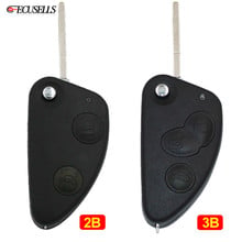 2/3 Button New Replacemet Folding Flip Remote Key Case Shell Car Key Housing Uncut Blade For Alfa Romeo 147 156 166 GT JTD TS 2024 - buy cheap