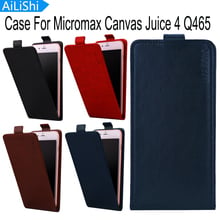 AiLiShi For Micromax Canvas Juice 4 Q465 Case Top Quality PU Flip Fashion Leather Case Hot Sale Protective Cover Skin In Stock 2024 - buy cheap