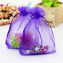 Wholesale 200pcs/lot Deep Purple Organza Bag 7x9cm Wedding Decoration Jewelry Charms Packaging Bags Christmas Gift Bag & Pouches 2024 - buy cheap